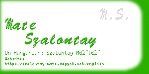 mate szalontay business card